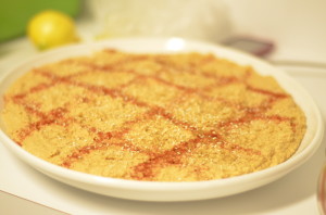 Hummus served with homemade long croutons.